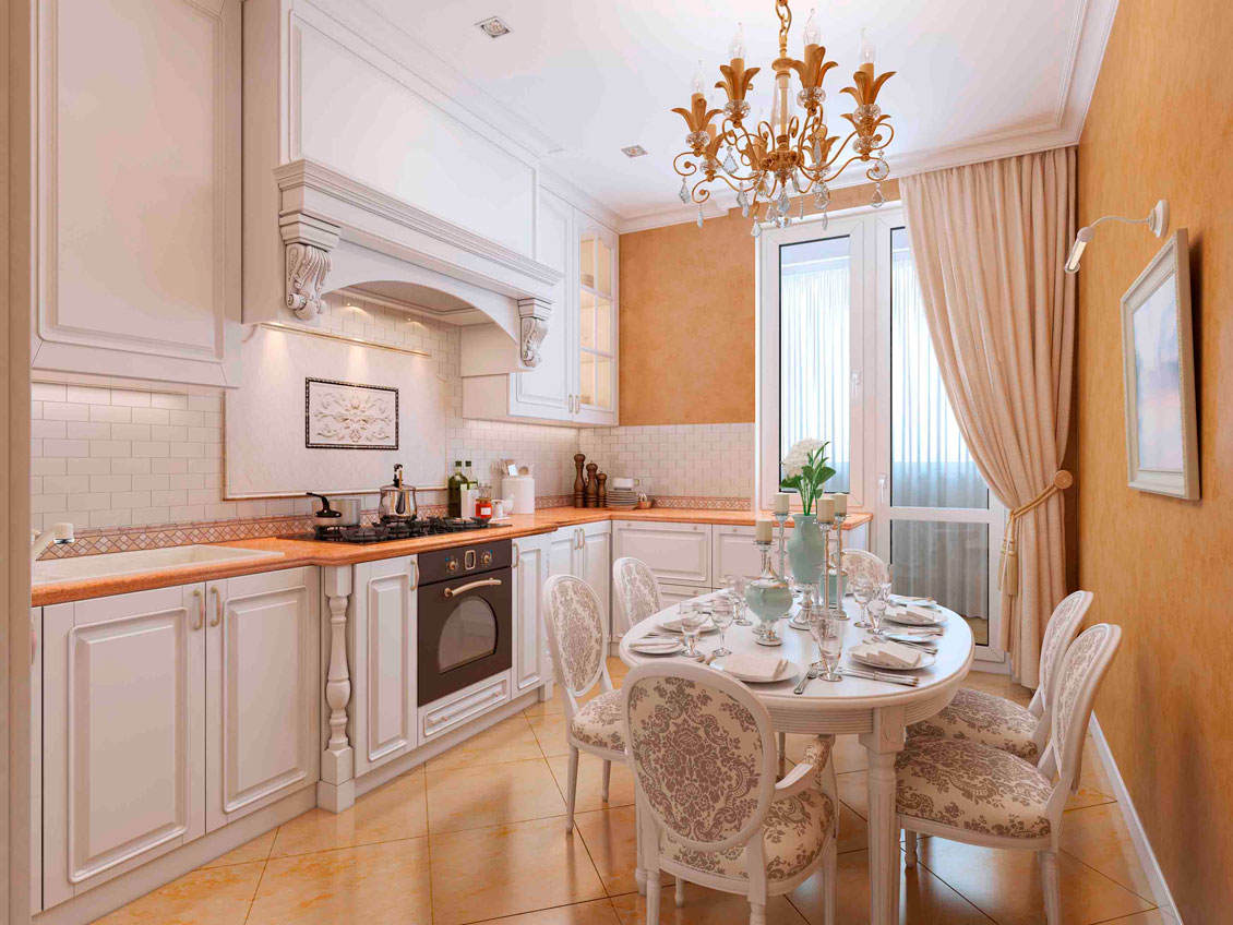 Luksusowe białe rzeźbione meble kuchenne na wymiar - drewniane kuchnie klasyczne na zamówienie.